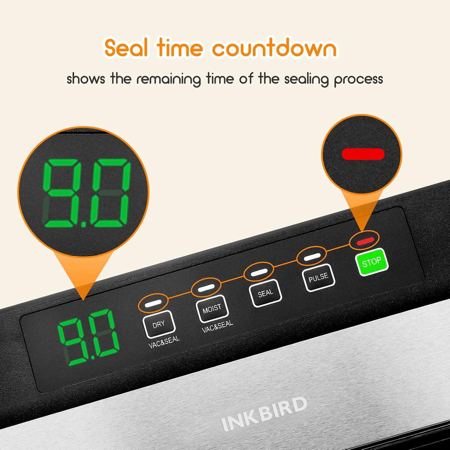 INKBIRD Electric Vacuum Sealer with Starter Kit - 80KPA