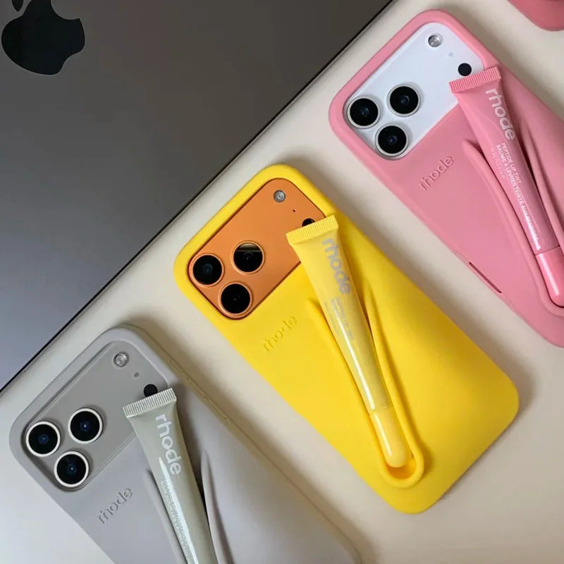 Lemontini Silicone iPhone Case - Makeup Lip Glaze Style Cover
