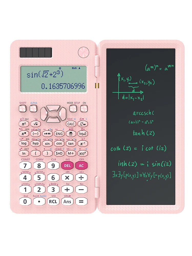Solar Scientific Calculator - 417-Function LCD Notepad Calculator