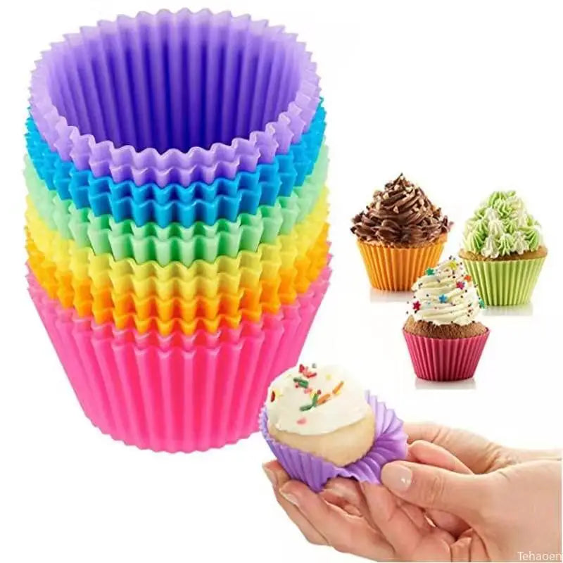 12-Piece Reusable Silicone Cupcake and Muffin Mold Set