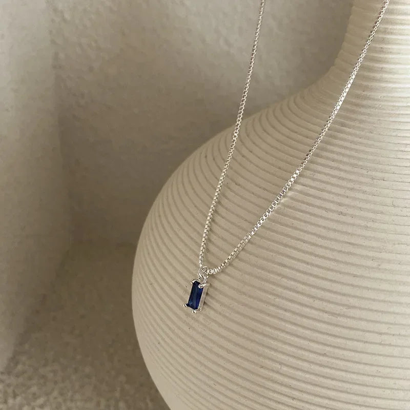 Sparkling Silver Color Clavicle Chain Necklace