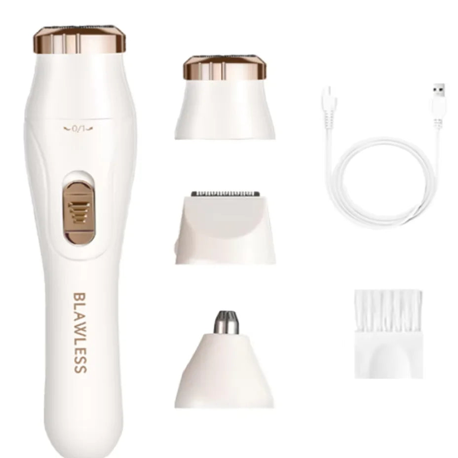 Rechargeable Lady Shaver and Bikini Trimmer - White