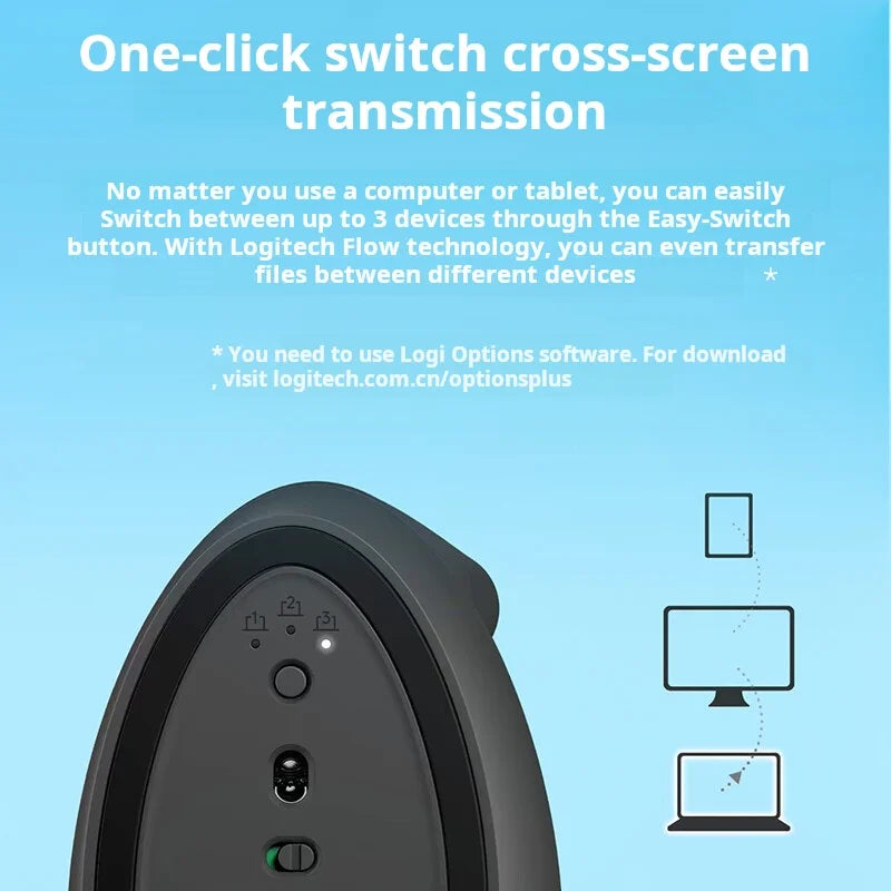Logitech Lift Ergonomic Mouse - Vertical Bluetooth Office Mouse