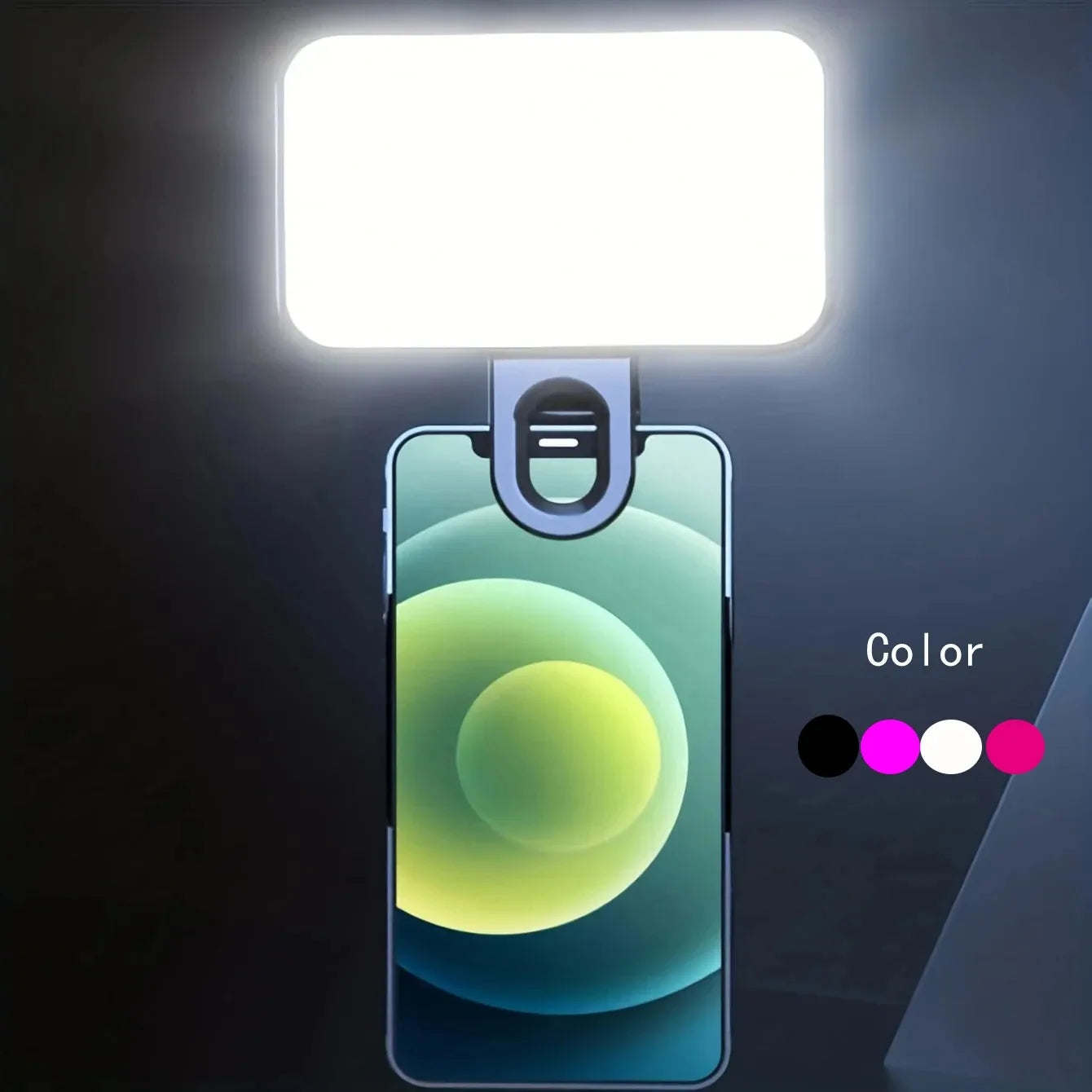 Portable Mini Selfie Fill Light - Rechargeable Clip-On Phone Light