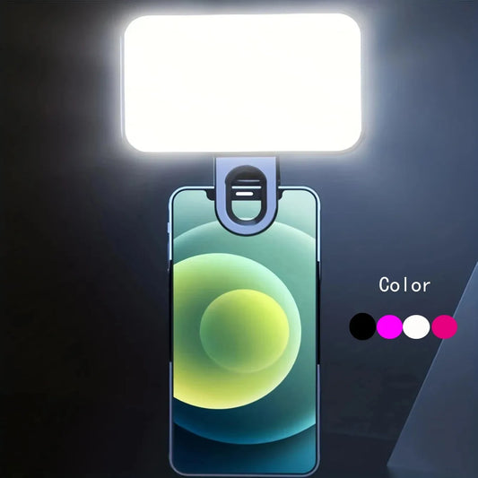 Portable Mini Selfie Fill Light - Rechargeable Clip-On Phone Light