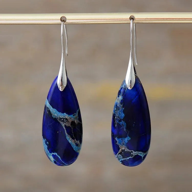 Bohemian Natural Stone Geometric Drop Earrings