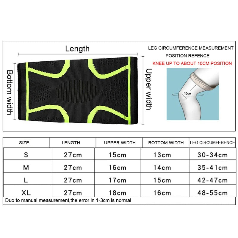 Elastic Compression Knee Support Sleeve for Running and Sports