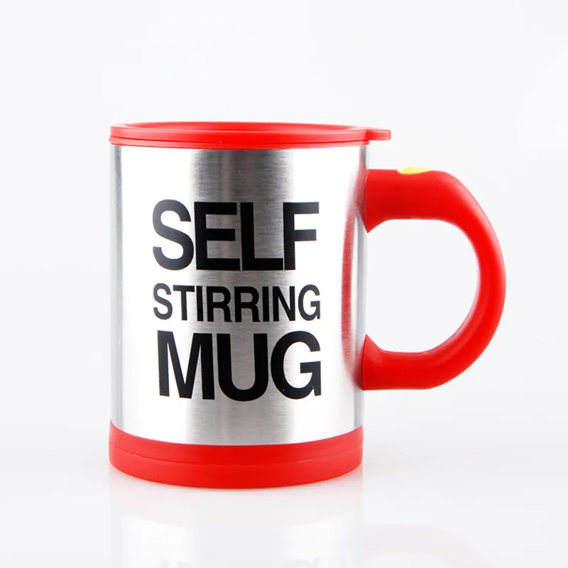 Self-Stirring Stainless Steel Coffee Mug - 301-401ml