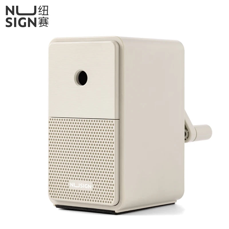 Deli Adjustable Hand Crank Pencil Sharpener - Brown