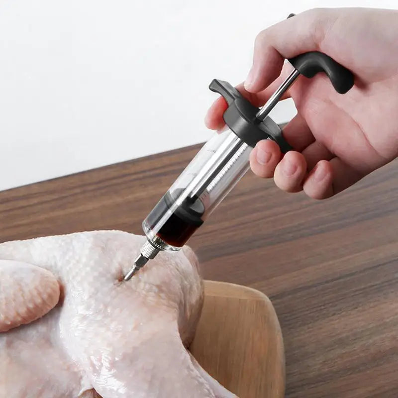 BBQ Meat Marinade Injector Syringe with Stainless Steel Needle