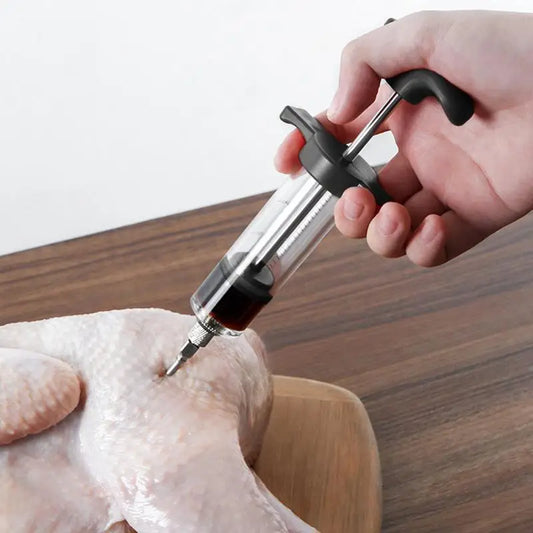 BBQ Meat Marinade Injector Syringe with Stainless Steel Needle
