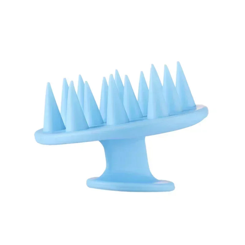 Silicone Shampoo Scalp Massage Brush - Pink Flower