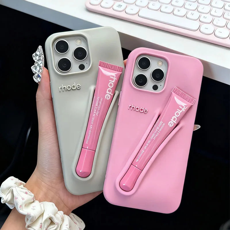 Lemontini Silicone iPhone Case - Makeup Lip Glaze Style Cover