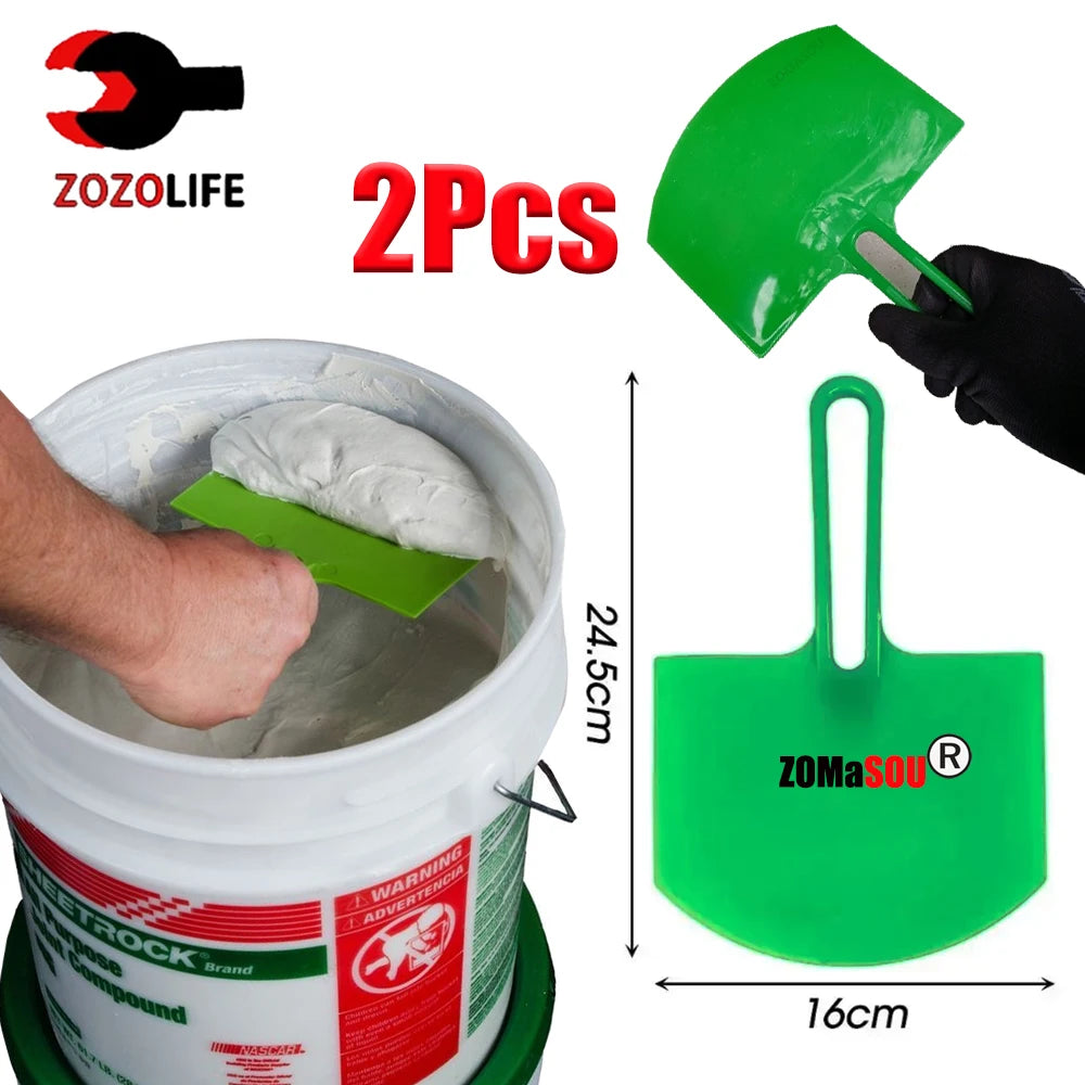 Curved Bucket Scoop Scraper and Putty Knife Set
