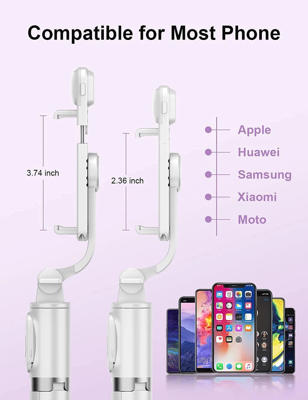 Wireless Bluetooth Selfie Stick Tripod - Foldable Phone Remote Kit