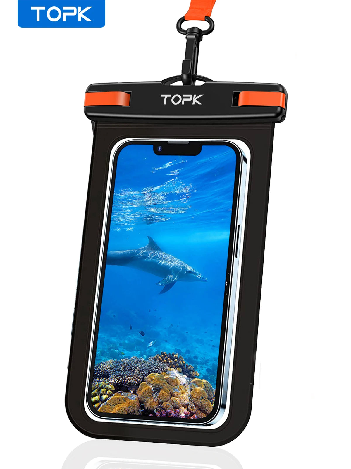 TOPK E01 IPX8 Waterproof Phone Pouch with Lanyard