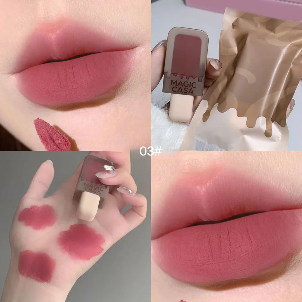 Chocolate Ice Cream Velvet Matte Lip Glaze