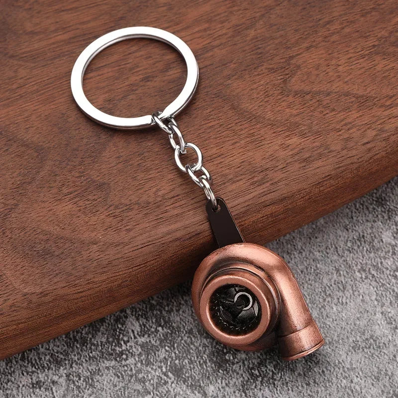 Gear Head Car Keychain with Speedbox Pendant Design