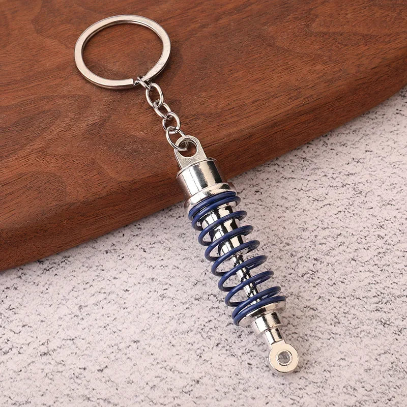 Gear Head Car Keychain with Speedbox Pendant Design
