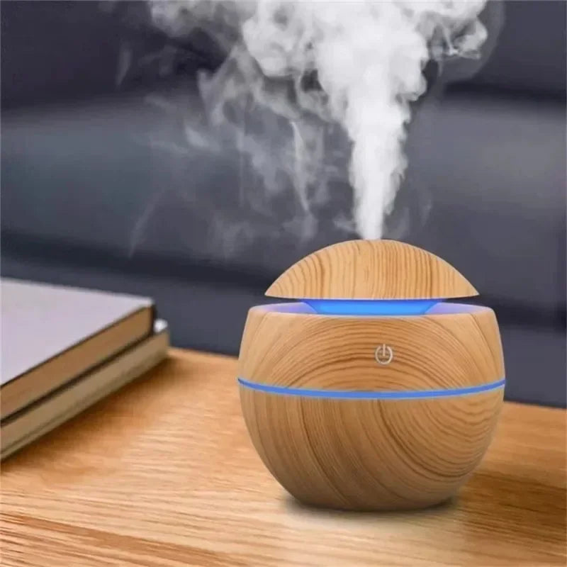 Mini Woodgrain USB Humidifier and Essential Oil Diffuser