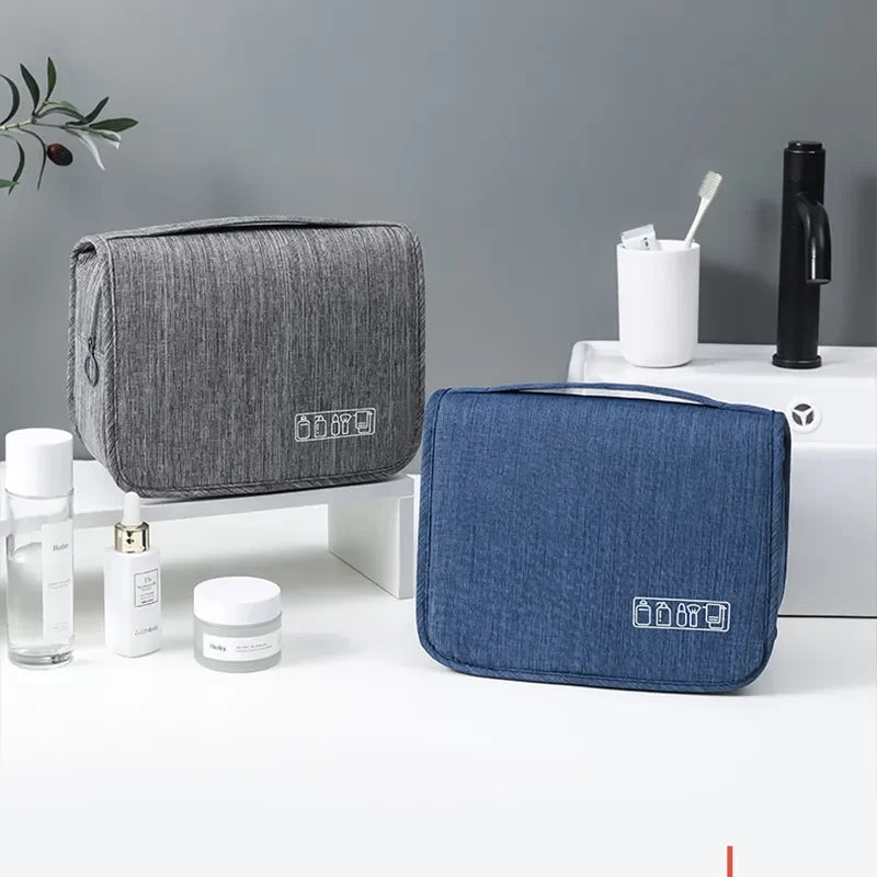 Oxford Fabric Travel Toiletry Bag - Waterproof Hanging Wash Pouch