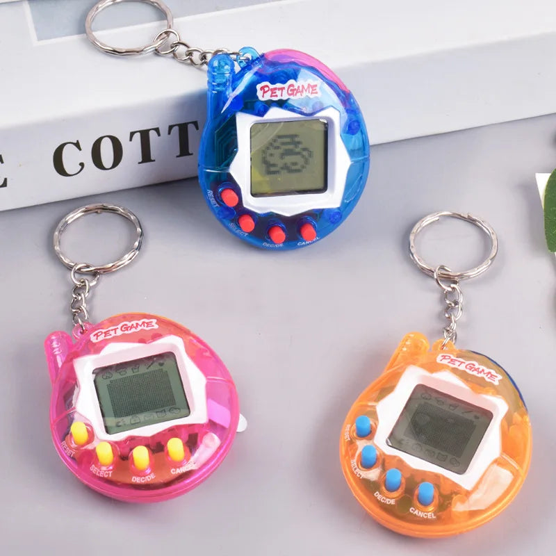 Transparent Virtual Pet Toy - 168-in-1 Nostalgic Digital Game