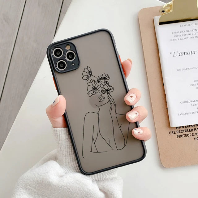 Retro Abstract Geometry Anti-Fall iPhone Case