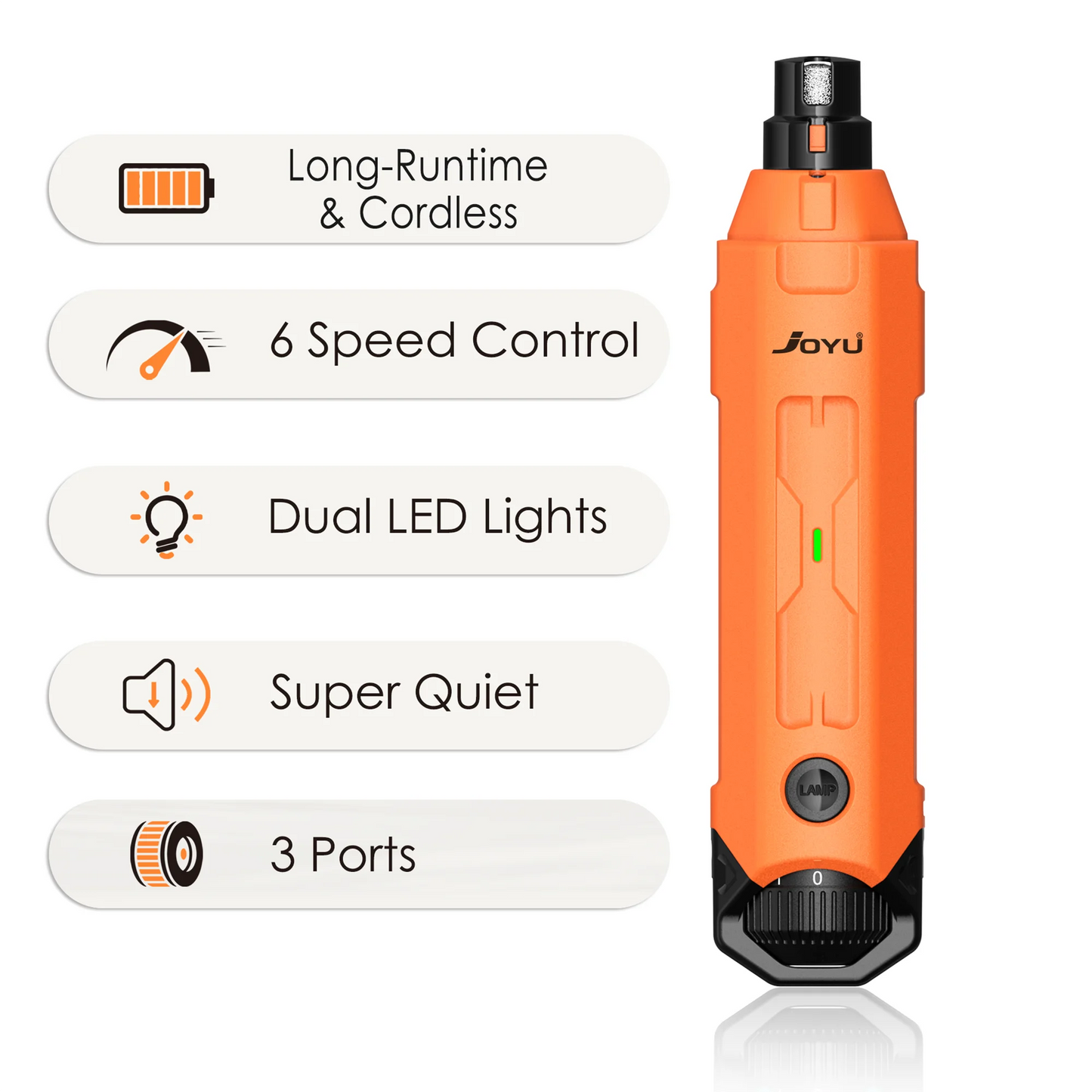 6-Speed Quiet Rechargeable Dog Nail Grinder