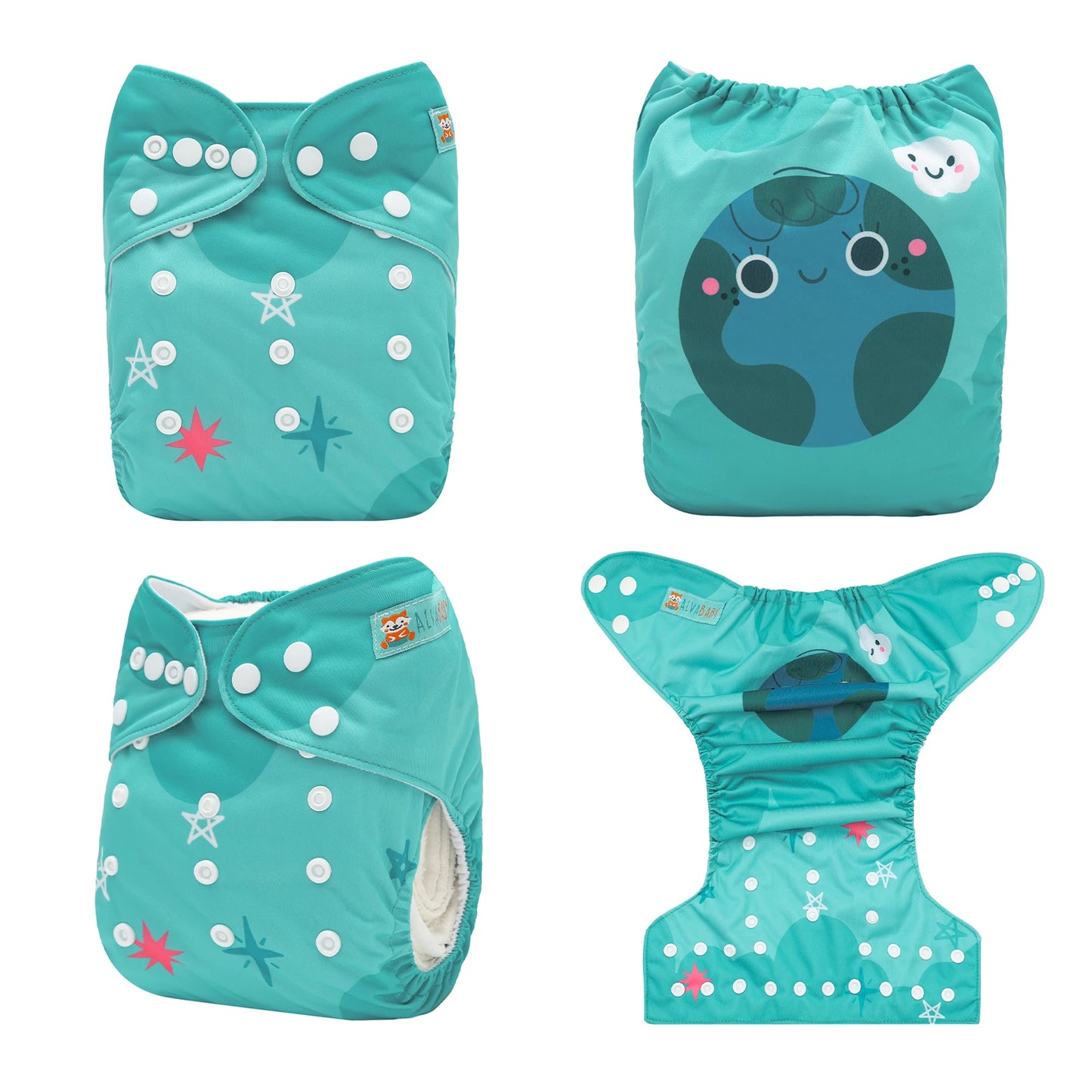 ALVABABY Adjustable Cloth Diaper Shell for 3-15kg Babies