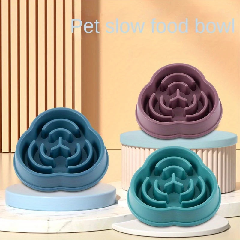 Anti-Choking Slow Feeder Dog Bowl with Anti-Overturn Design