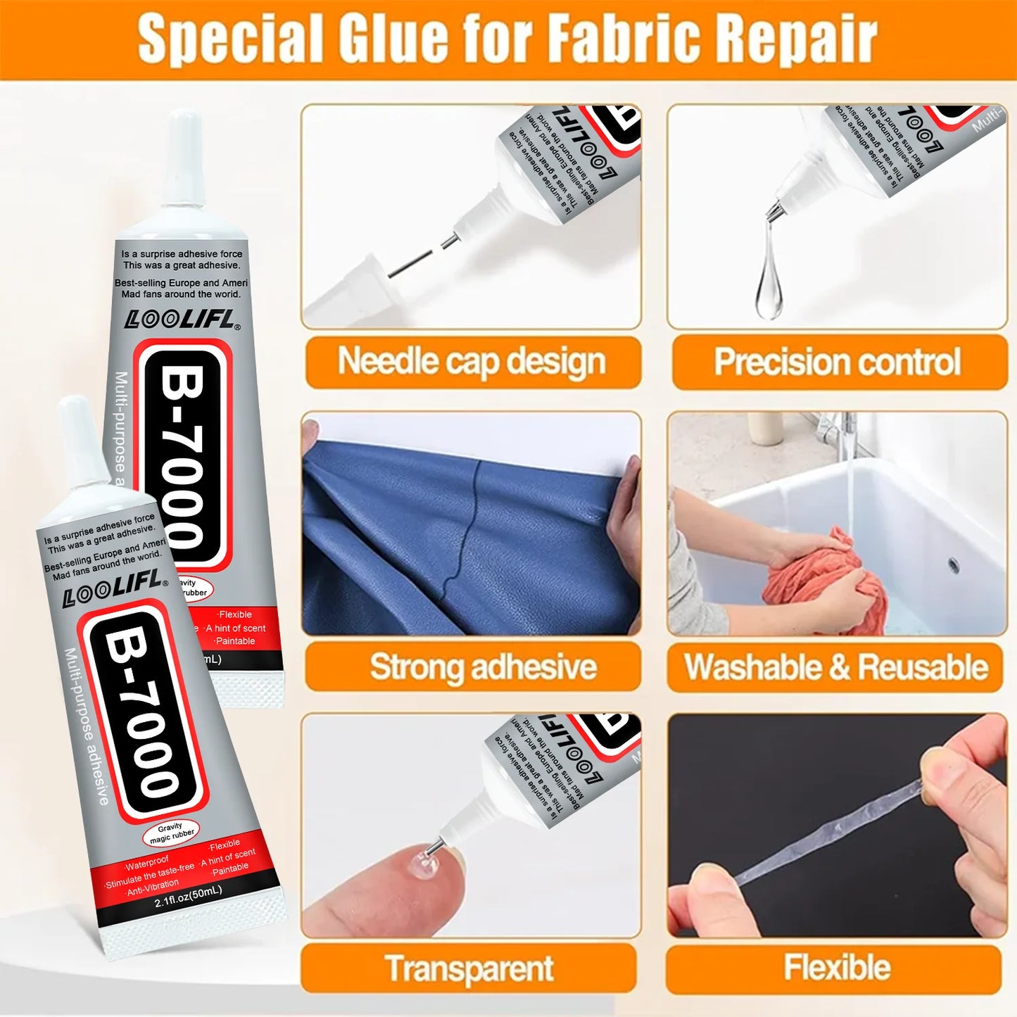 Loolifl Quick-Drying Fabric Repair Glue