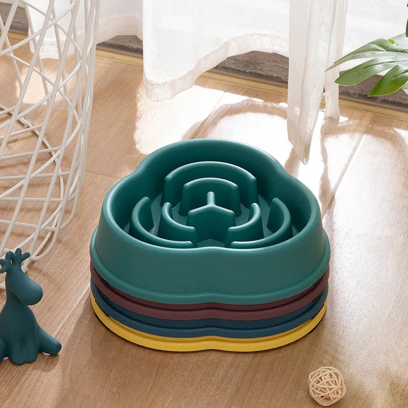Anti-Choking Slow Feeder Dog Bowl with Anti-Overturn Design