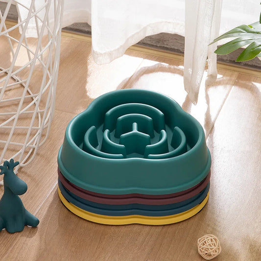 Anti-Choking Slow Feeder Dog Bowl with Anti-Overturn Design