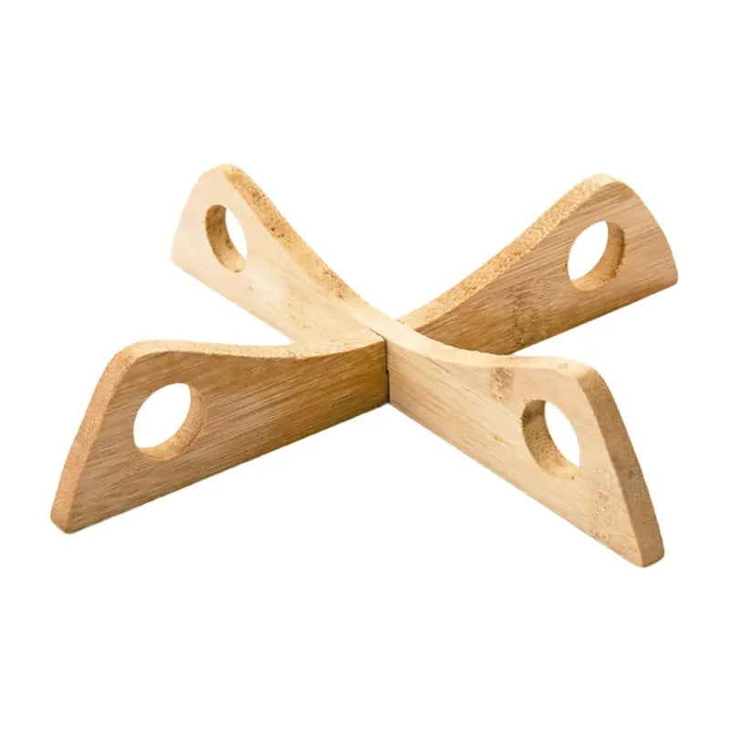 Wooden Cross Tray Holder and Heat-Resistant Table Mat