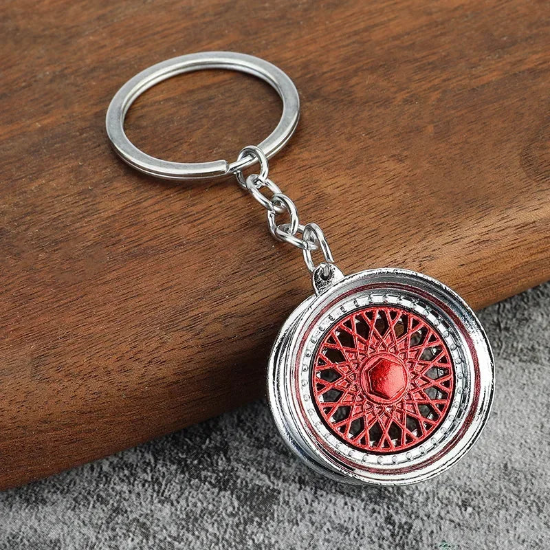 Gear Head Car Keychain with Speedbox Pendant Design