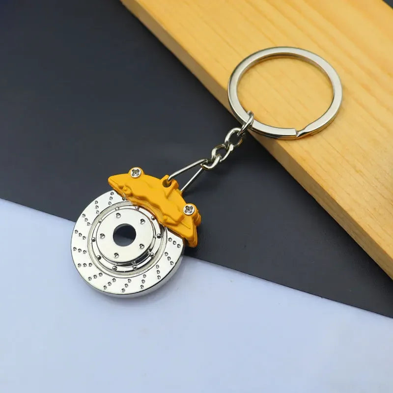 Gear Head Car Keychain with Speedbox Pendant Design