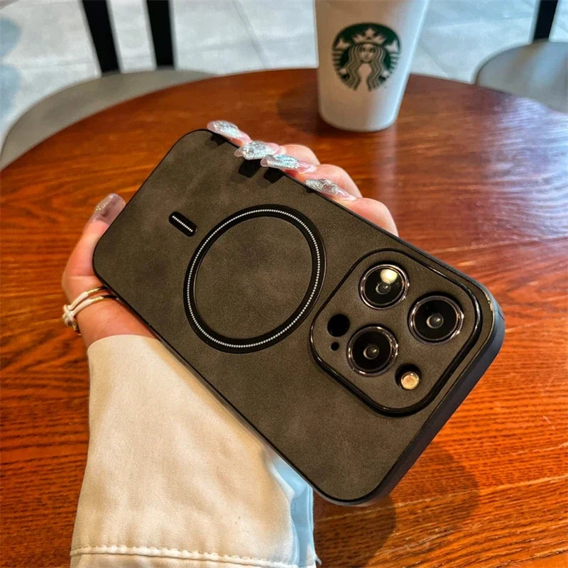 Magnetic Wireless Charging iPhone Case - Shockproof Bumper Cover