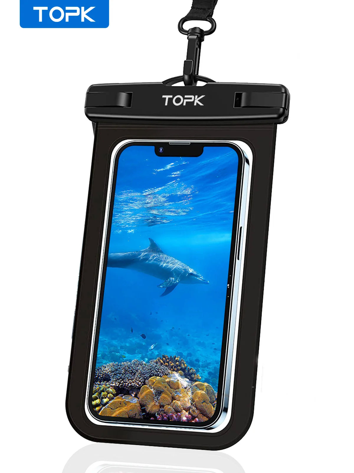 TOPK E01 IPX8 Waterproof Phone Pouch with Lanyard