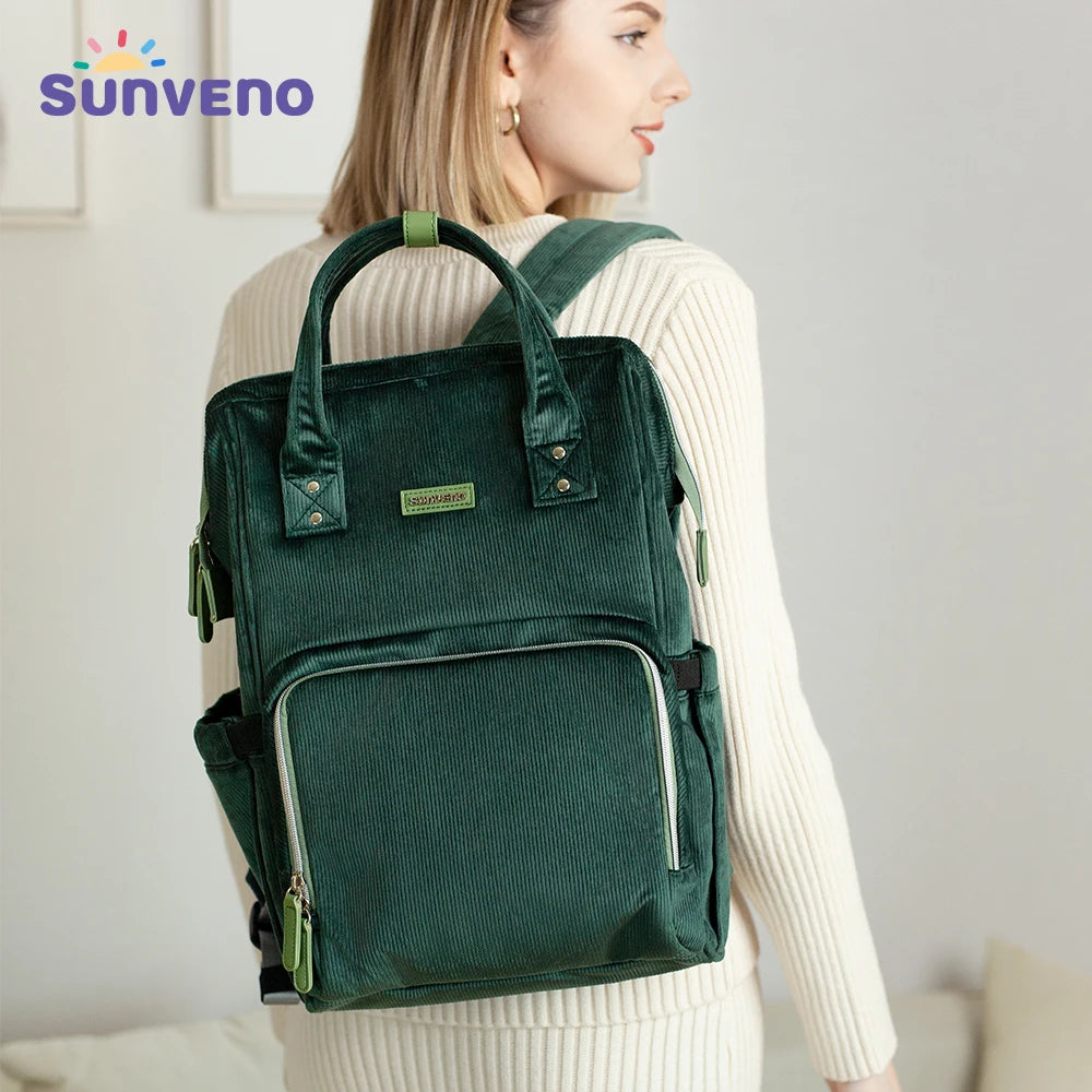 Travel Diaper Bag Backpack - Large Mommy Organizer with Zipper