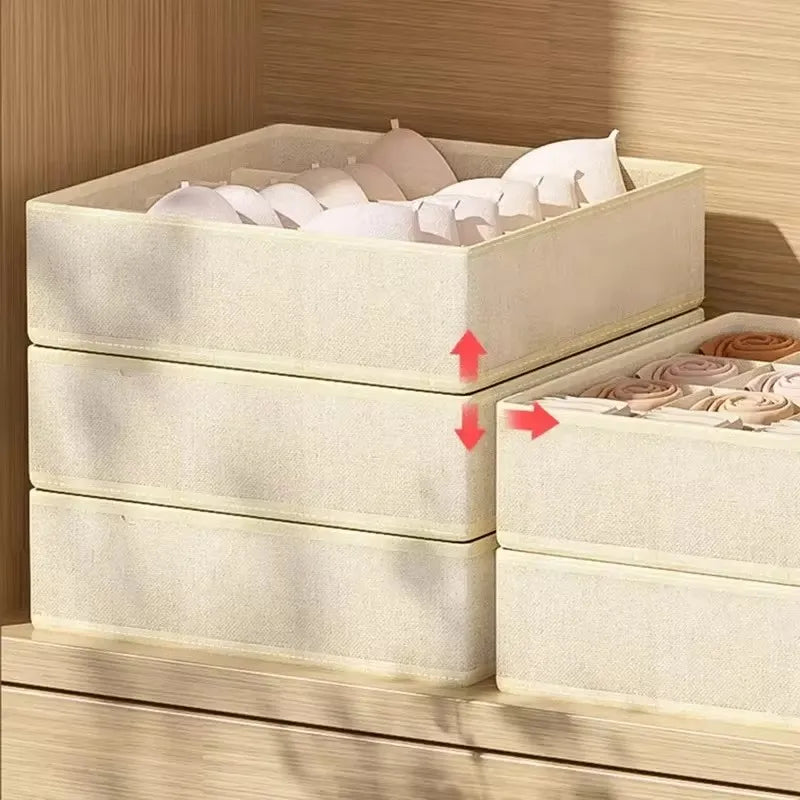Foldable Underwear, Bra, and Sock Drawer Organizer Box