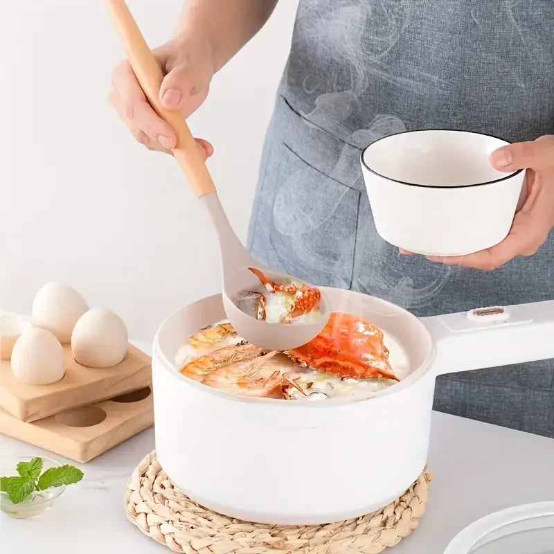 12-Piece Silicone Cooking Utensil Set with Wooden Handles