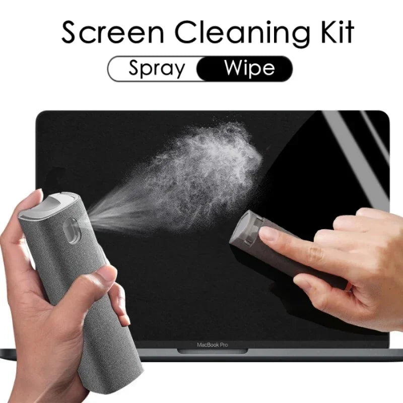 2-in-1 Microfiber Screen Cleaner Spray Bottle and Cloth