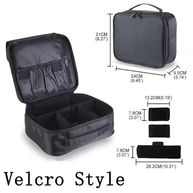 Waterproof Travel Makeup Case - Zipper Cosmetic Organizer Bag