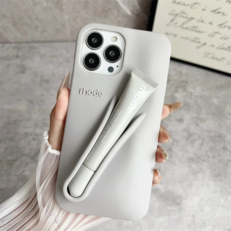 Lemontini Silicone iPhone Case - Makeup Lip Glaze Style Cover