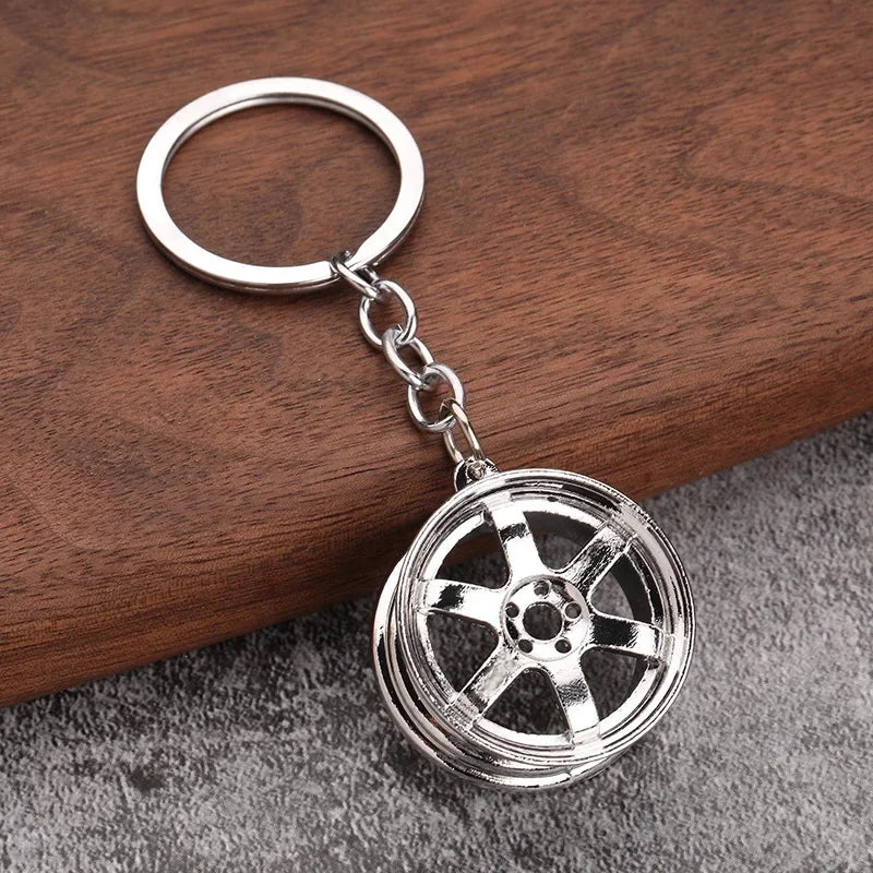 Gear Head Car Keychain with Speedbox Pendant Design