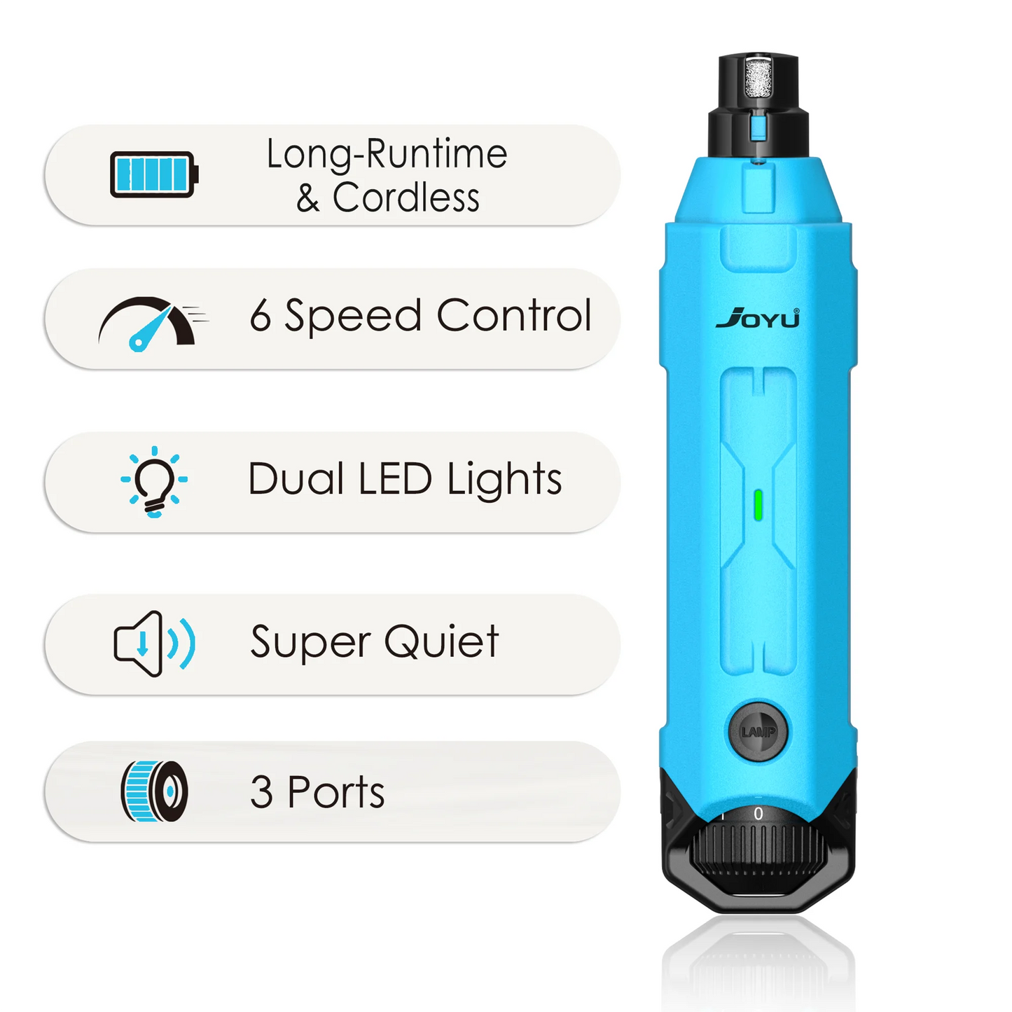 6-Speed Quiet Rechargeable Dog Nail Grinder