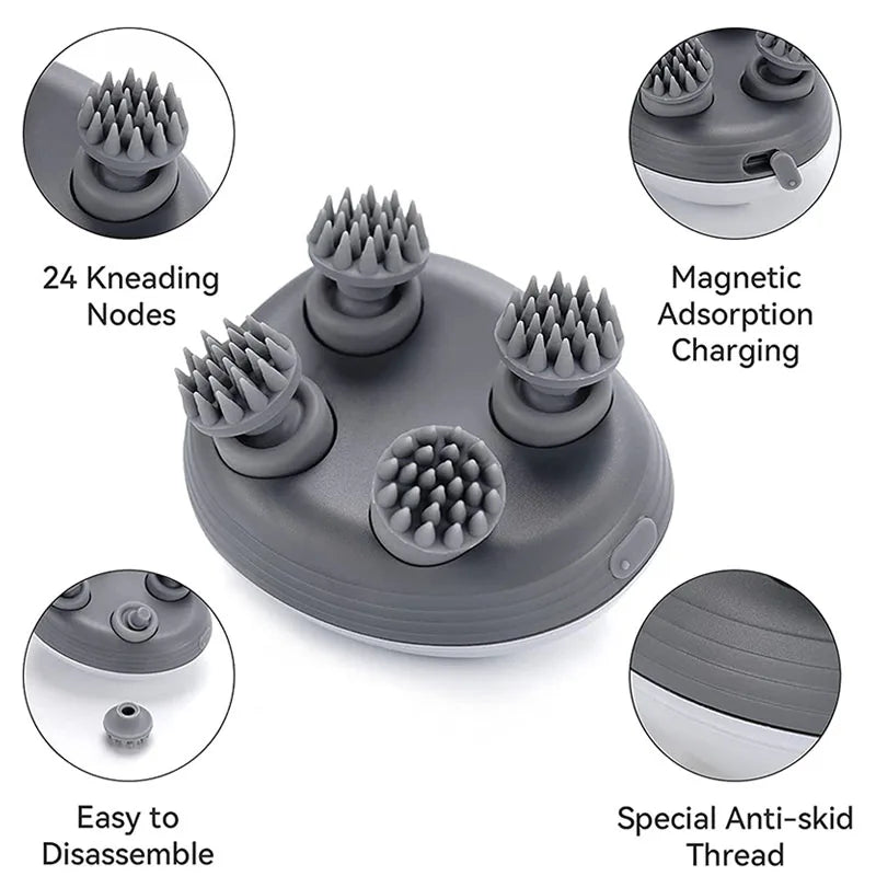 Electric Head and Scalp Massage Device for Relaxation