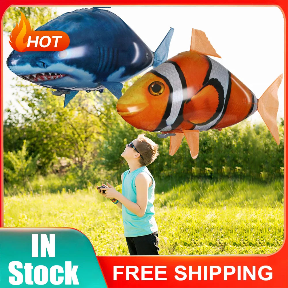 Remote Control Flying Shark Balloon Toy - Infrared RC Party Decor