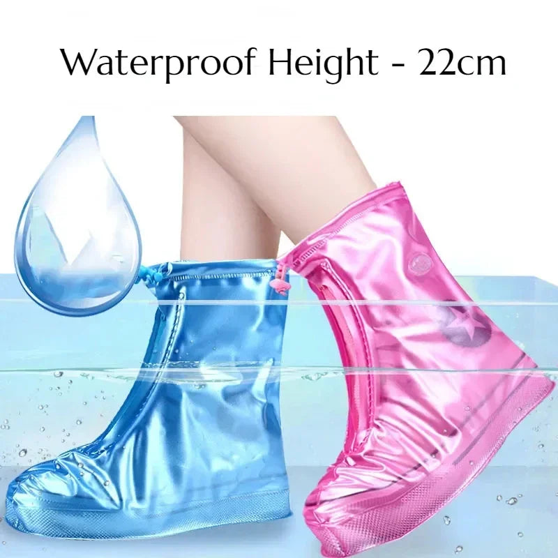 Reusable Waterproof Non-Slip Shoe Covers for Rain and Snow