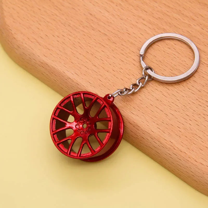 Gear Head Car Keychain with Speedbox Pendant Design